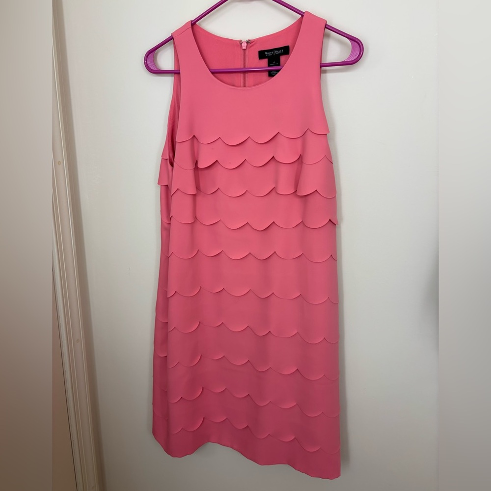 White House Black Market Pink Scallop Dress